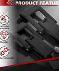 Beefy Black Draw Latches Two Hole Mounts POM Plastic Drawer and Cabinet Hardware Includes Two Latches and Four Screws Built for Heavy Duty Seals on Drawers and Cabinets Two Pack Bundle featuring corrosion resistance and durability