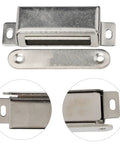 Heavy Duty Magnetic Door Catch 40kg Pull Stainless Steel Cabinet Latch For Kitchen Cupboard Garage RV Boat Silver 1 Pack
