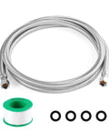Stainless Steel Braided Ice Maker Water Line Five Foot Burst Proof Hose With Food Grade PVC Inner Tube Easy Install