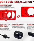 Heavy Duty Aluminum Door Hinge Jig And Game Changing Lock Installation Kit With Dead On Precision Router Template for door lock installation.