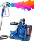 No Strings Attached Cordless Paint Sprayer Knocks Out Furniture Refinishing Jobs Fast With High Pressure Airless Power And 360 Degree Swivel For A Sweet Crisp Home Finish, featuring a handheld spray gun and airless base.