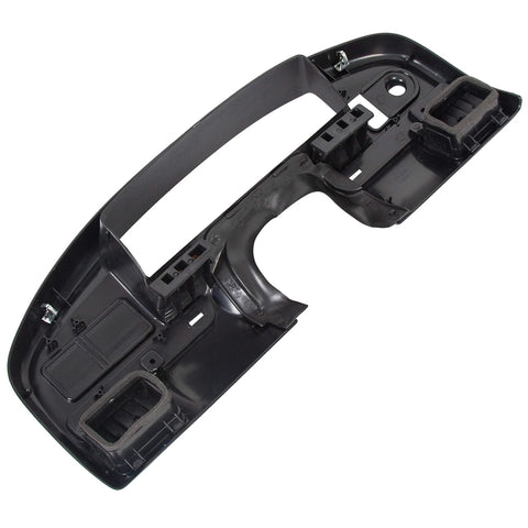 Black dash bezel panel for 1992–1997 Ford F-Series/Bronco; back-side view, instrument cluster trim