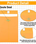 200 Pack 5 By 7 Inch Clasp Manila Envelopes With Gummed Closure 28 Lb Paper Yellow office mailer showing seal details.