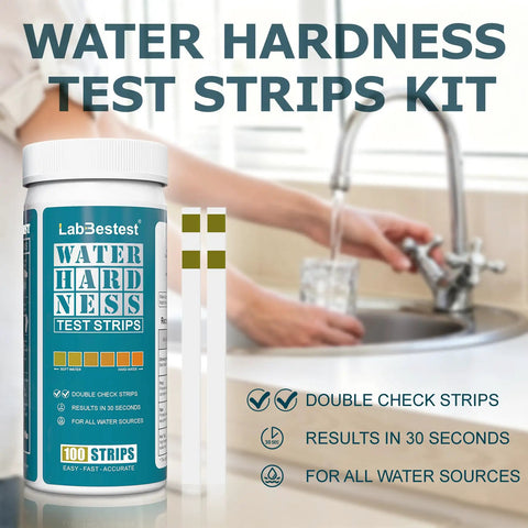 Dual Pad Hard Water Test Kit For Home Use With Lab Quality Results No Lab Visit Easy To Use And Great For Softeners Appliances And Showers For Home Water Needs And Easy Maintenance, 100 strips
