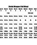 Specifications table for Heavy Duty Manual Shrink Wrapping Machine for securely sealing carton boxes and products.