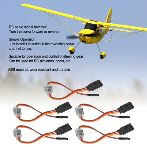 Five Pack RC Servo Reverser 3.6V To 24V 5A Universal RC Steering Servo Rotation Inverter for Aircraft; image shows five servo inverters.