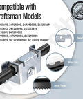 Image showing a CR12 Lawn Tractor Steering Rack Kit Replacement Compatible With Cub Cadet CC30 assembled, with details highlighted.