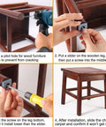 Teflon Furniture Sliders 20 Piece Set 1 Inch Square Glides For Carpet And Hardwood Floors Heavy Duty Scratch Resistant Chair Pads Super Smooth Glide Move In A Breeze installation steps on a wooden chair.