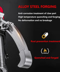 Detailed view of alloy steel forging on Beefy Heavy Duty Hydraulic Puller Kit With Five To Fifty Ton Capacity And Three Jaw Or Two Jaw Wheel Bearing Separator