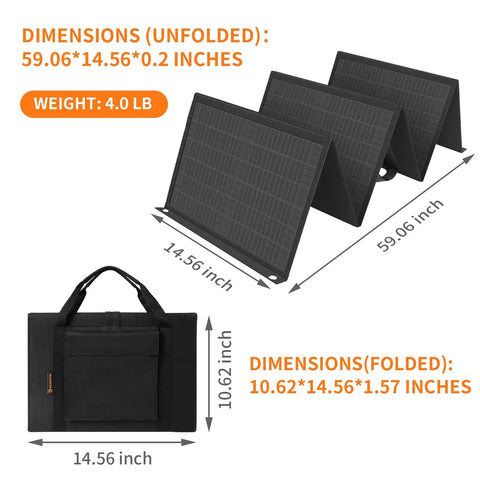 Portable 60W Foldable Solar Panel For Camping On The Go Powers Cell Phones And Tablets With 5V USB And 18V DC Lightweight Ultra Thin
