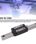 Heavy Duty Linear Rail Guide With EGH20CA Block For 3D Printing And CNC Machines, Rustproof Bearing Steel Build, 200mm Length, Smooth High Speed Motion, Easy Install, Built To Last, For Fast, Reliable Moves on CNC setup