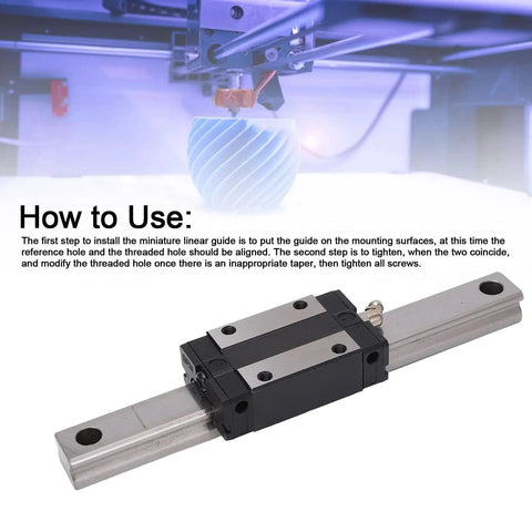 Beefy High Speed Linear Rail Guide System With EGH20CA Slide Block, Rustproof Bearing Steel, 200mm Travel, Lightweight Install, Built For Precision 3D Printing And CNC Machining on rail and 3D printer