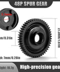 Traxxas 48P 50T Hardened 45 Steel Spur Gear Upgrade Beefed Up for One Sixteenth E Revo VXL Summit Slash Mini E Revo