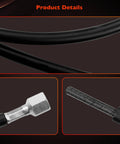 Close-up of Upgraded 340-4990 Remote Brake Bias Adjuster Cable, 5-Foot Length, 3/8-24 Thread showing cable details and connectors.
