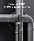 Dual Lens Articulating Borescope Endoscope With Light 5 Foot Reach 1080P HD Camera With Split Screen View And IPS Display showing 210° 2-way articulation