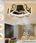 Bladeless Ceiling Fan With Lights And Remote, Ultra Quiet With Six Speeds And Stepless Dimming in modern living room setting