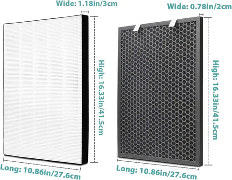 Air 220 and Air 320 Replacement Filter Set 3-in-1 HEPA Filter Plus Activated Carbon and Pre Filter for Air Purifier 2678 2677