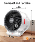 2 In 1 Heater And Fan Combo 1500W Turbo Ceramic Space Heater With 3 Modes Adjustable Thermostat Tip Over And Overheat Protection