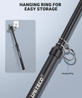 12 Inch Dual Head Tire Pressure Gauge With Extended Tube For Semi Truck RV Car And Motorcycle, Beefy Heavy Duty Tire Gauge Range 10 to 150 PSI, 1 to 10 Bar, Straight On and 30 Degree Air Chuck For Hard To Reach Valves, Long Reach Built Tough with hanging ring