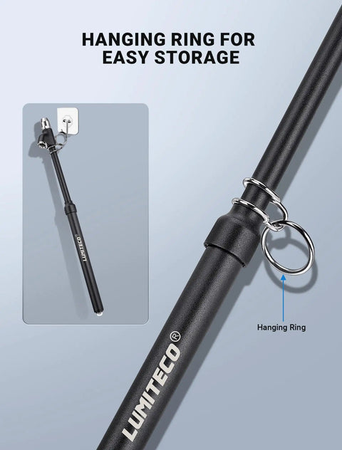 12 Inch Dual Head Tire Pressure Gauge With Extended Tube For Semi Truck RV Car And Motorcycle, Beefy Heavy Duty Tire Gauge Range 10 to 150 PSI, 1 to 10 Bar, Straight On and 30 Degree Air Chuck For Hard To Reach Valves, Long Reach Built Tough with hanging ring