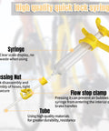 Image of a high quality quick lock syringe showing parts, for All In One Pro Grade Hydraulic Brake Bleed Kit With 180ml Mineral Oil