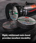 General Purpose Cut Off Wheel 3 In 1/16 In By 3/8 In Resin Bonded for fast metal cutting in a workshop with grinder tool