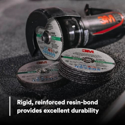 General Purpose Cut Off Wheel 3 In 1/16 In By 3/8 In Resin Bonded for fast metal cutting in a workshop with grinder tool