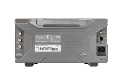 Rear view of Monster Four Channel 100 MHz Digital Oscilloscope With 25 MHz Signal Source showing connectors and ports