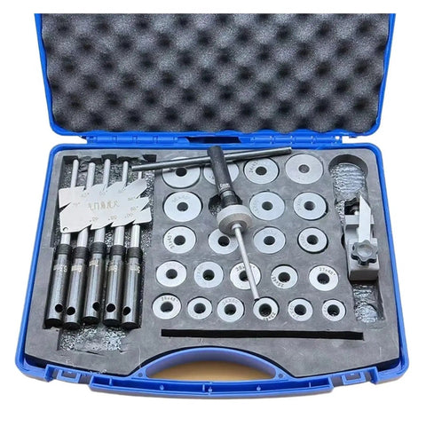 AZAXCQ Complete Clutch Alignment Kit With Versatile 20-38mm Valve Grinding Tool And Brass Nylon Expansion Clamps For Precise Engine Realignment On Cars And Motorcycles Without The Need To Replace Old Parts., blue case with clutch alignment discs and 20-38mm tool for car and motorcycle repair