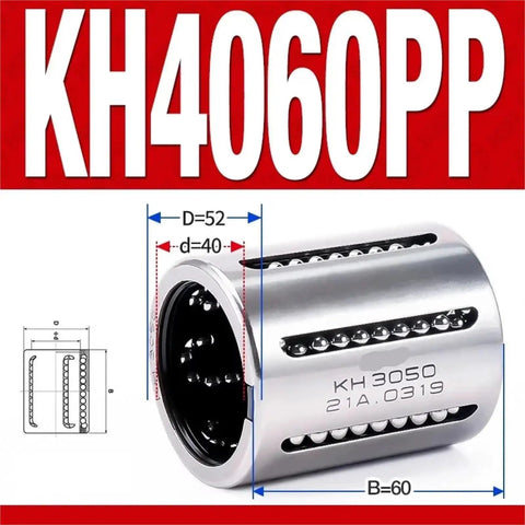 P5 KIF Stamped Linear Bearing KH PP Series For Smooth Motion And Pro Grade High Precision Linear Guidance For CNC Machines And Automation, KH3050 bearing, 40x52x60 mm