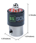 Stainless Steel 1/4 Inch Electric Solenoid Valve 24VDC Normally Closed with Viton Seals, heavy-duty flow control for liquids and gases.