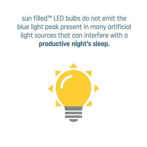 Sun Filled LED Light Bulb 60W Soft White A21 1 Pack With True Color And Natural Light Tone Reduces Blue Light Before Bed