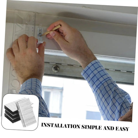 Hands installing Heavy Duty Shutter Repair Staples Louver Window Blind Replacement Fasteners No Sweat Hardware Kit