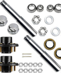 Two Pack 2000 Lb Trailer Hub Kit With 4.5 Inch Bolt Circle 5 Lug BT8 Spindle 1 Inch Round 84 Spindle Includes Nut Washer