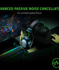 Gamer wearing Dope Gaming Headset With 7.1 Surround Sound And 50mm Drivers Memory Foam Cushions And Closed Ear Cups For PC PS4 PS5 Switch 3.5mm Audio Jack Noise Cancellation For Immersive Play, playing on computer in dark room