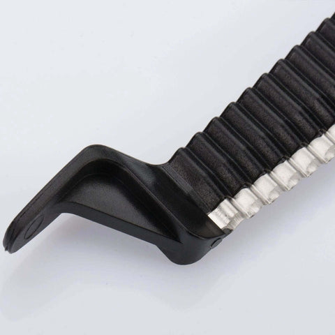 Westmark Garnetta crinkle cutter, black handle with ridged stainless blade, 8.5 in long
