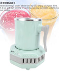 Fast Cool Down Or Heat Electric Cooling Cup 420Ml Dual Temp Desktop Beverage Chiller Warmer For Coffee Tea Energy Drinks in mint color.