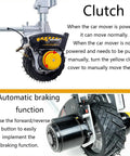 Gesaides Electric Trailer Mover Dolly With 550W Motor showing clutch mechanism and automatic braking feature for easy maneuvering.