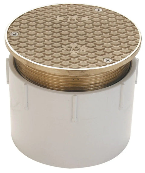 Adjustable Floor Cleanout With 3 Inch ABS Hub Connection For Retrofit And New Construction Built Tough ABS Workhorse Assembly