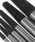 Top Tier 6pcs Screw Extractor Kit For Stripped And Broken Fasteners Heavy Duty Metal Set Perfect For Mechanics DIYers Who Need A Reliable Bolt Remover Tool To Fix Rusted Or Jammed Screws Fast Without Headaches Or Extra Time Waste, six steel extractors