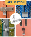 Two Sets Of 5 Inch Padlock Hasp Latch Locks used on gates and cabinets, stainless steel padlocks with corrosion-resistant shackle.