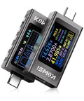 USB C Power Meter Tester With LCD Display Digital Multimeter For PD 3.1 Protocol Testing Type C Voltage And Current Meter Fast Charging Up To 240W 40V 12A Handy USB C Voltage Tester For Your Charging Gear showing a detailed color LCD screen.