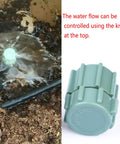 10 Pack Adjustable Water Flow Mushroom Bubbler Heads For 360 Degree Coverage Drip Irrigation Emitters Ideal For Garden Lawn Flower Beds Greenhouse Fits Half Inch Tubing Shrub Head Watering System installed on soil with water flow
