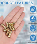 Brass Shaft Coupler Set 3.17mm to 3.17mm Motor Shaft Adapter 4 Pcs With M3 Screws for RC car, airplane, robot in hand