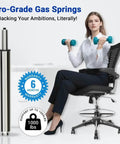 Extra Long Gas Lift Cylinder Tube For Bar Stool 17 To 27 Inches 10 Inch Stroke Heavy Duty 1000 Lbs Class 4 Hydraulic Pneumatic Cylinder Shock Piston Fits Sinking Drafting Chair