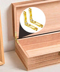 Twelve Pack 90 Degree Hinges For Wooden Boxes And Jewelry Boxes With 48 Screws Gold Finish Zinc Alloy Small Box Hinge Installed