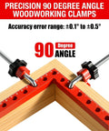 8 Pack Shop Tough Corner Clamps For Woodworking Hold Snug Snap Square Joints With Dead On 90 Degree Right Angle Alignment, red aluminum material