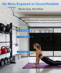 Privacy Garage Door Screen for 2 Car Garage 16x7 Ft Retractable Slide Track System with Heavy Duty PET Mesh and Blackout Privacy Panel in use