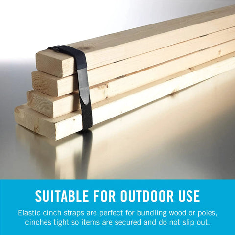 Elastic Straps For Wires And Cords All Purpose Cinch Ties That Are Strong Reusable And Adjustable For Indoor And Outdoor Use