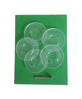 Transparent aPraktika vacuum valve discs for food storage jars, 6-pack with metal pin.